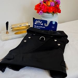 Pleather Studded Dog Harness